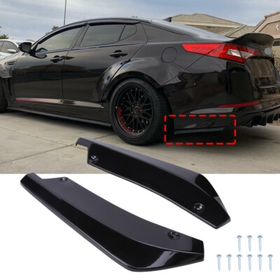 For Kia Optima K5 Forte Rear Bumper Lip Diffuser Splitter Canard Spoiler Gloss