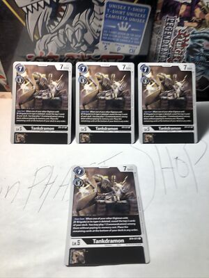 Tankdramon BT4-071 C Digimon Great Legend ENGLISH Playset x4 - NM/Mint!!