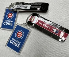 Lot of two - MLB Chicago Cubs Team Logo Acrylic Keychains Key Ring