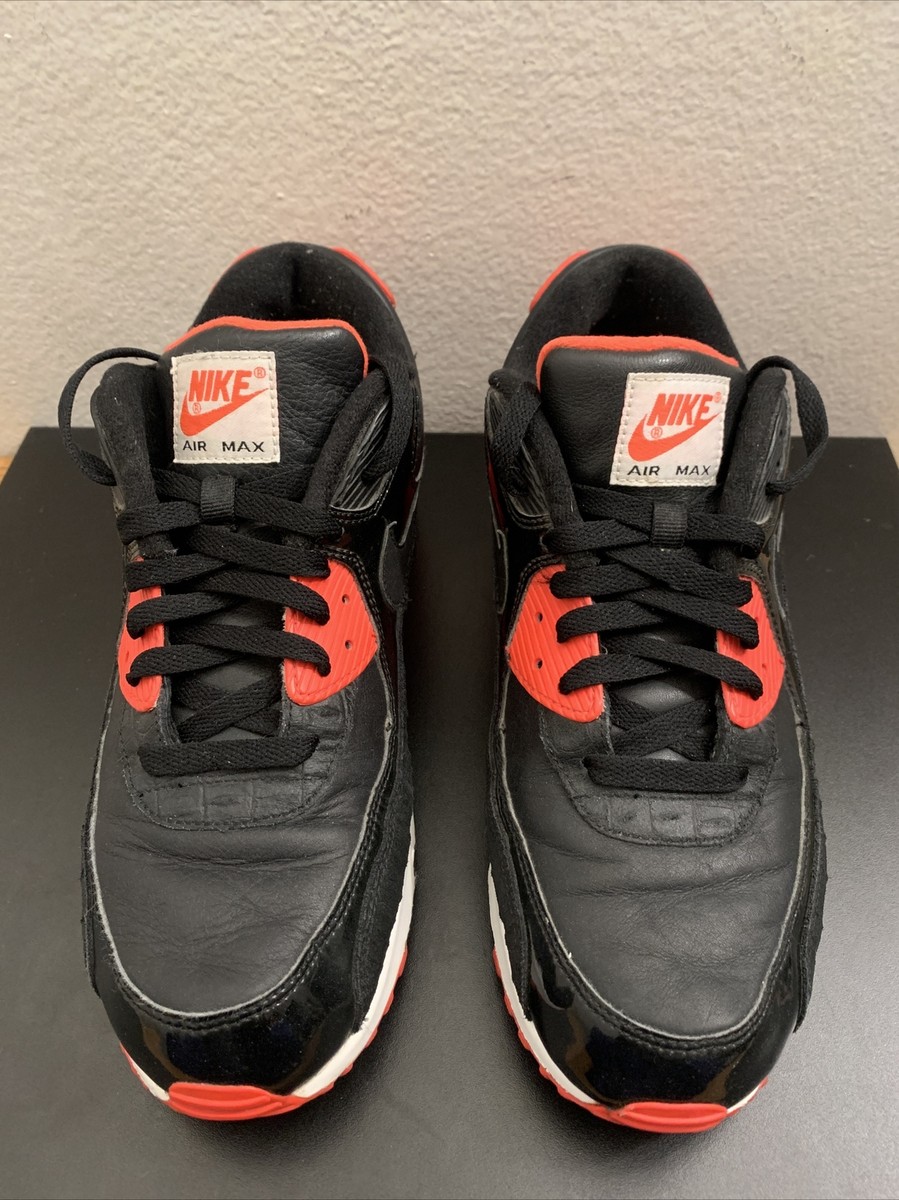 Nike Air Max 90 Black Croc Infrared Anniversary Size 12 725235-006