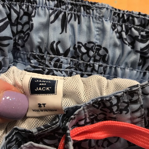 janie and jack swim trunks size 2T blue with pineapples - Picture 3 of 5