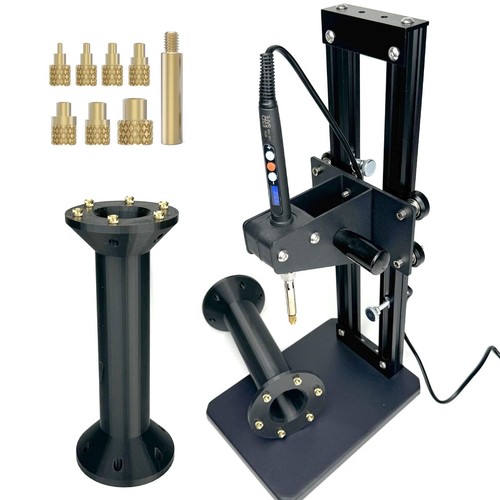 Vertical Insert Tool For 3D Printing Threaded Inserts Vertical Heat Press Insert Tool With M2-M8 Tips & Brass Nuts For 3D Printing & Plastic Components Plastic Insert Tool