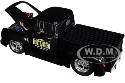 1956 FORD F-100 PICKUP MATT BLACK "BOOTLEGGER" 1/24 DIECAST MODEL M2 40300-99 A - Picture 2 of 6