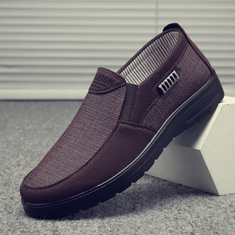 Men old beijing style canvas breathable lace up casual driving shoes hotsell