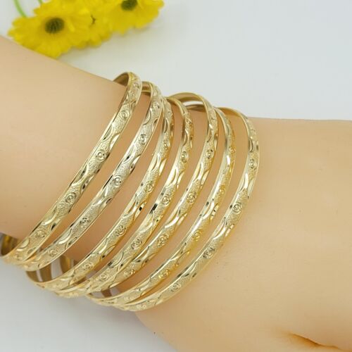 Set 7 bracciali placcati oro 14 carati. Semanario Chapa Oro 7 piezas. Assortiti - Foto 2 di 7