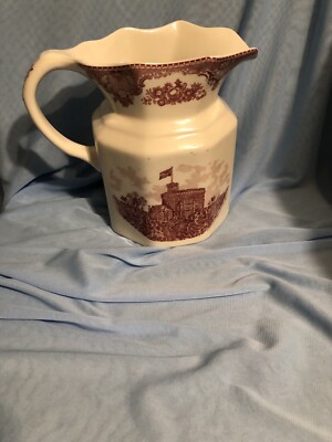 Johnson Bros Old British Castles Pitcher Stamped England 1883 | eBay