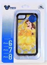 Exclusivo estuche para teléfono celular Belle efecto 3D Apple iPhone 6S/7/8 de los parques de Disney NUEVO