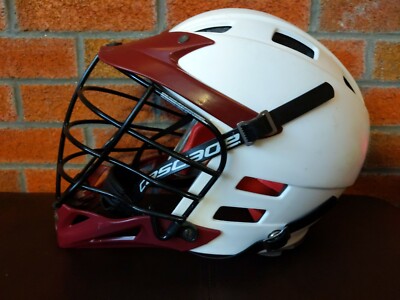 Cascade CPX Major League Lacrosse white/burgundy Helmet Adjustabl Medium