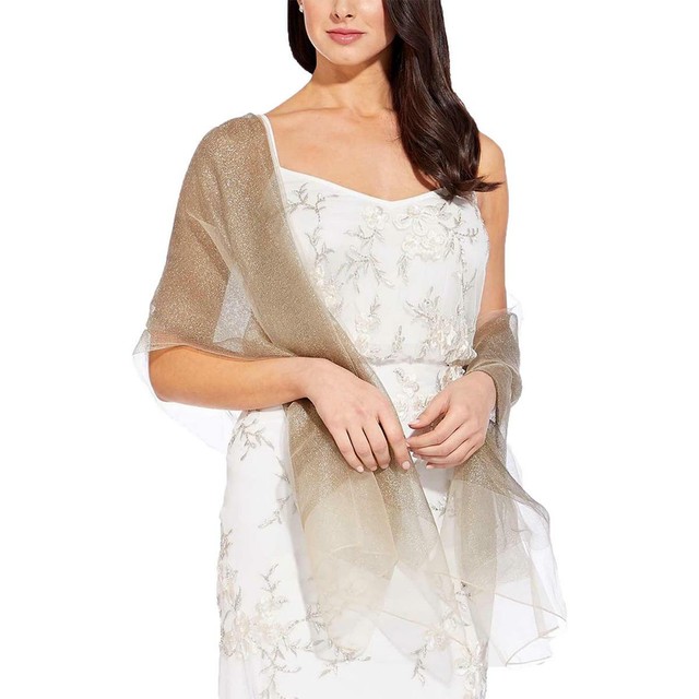 sheer gold evening wrap