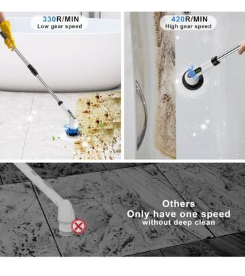 Spazzola Elettrica Ricaricabile Euakee - Per Pulizia Profonda Casa