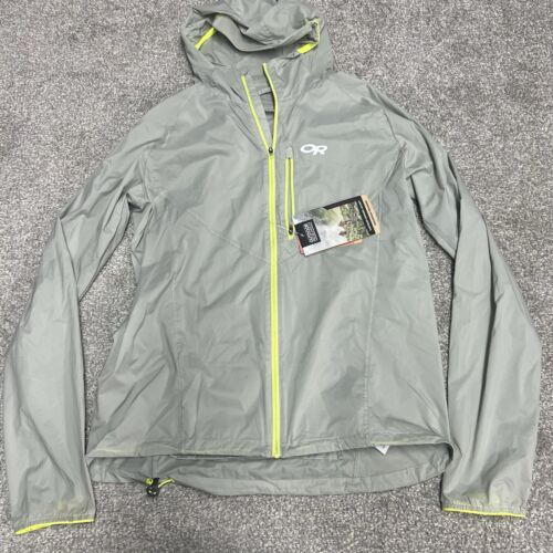 Outdoor Research Jacket Mens Medium Gray Tantrum UPF 30 Windbreaker Hooded NEW