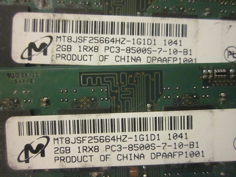 MICRON 2X 2GB = 4GB PC3 8500S Laptop Memory RAM MT8JSF25664HZ-1G1D1 - Image 2 of 3