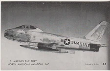 Arcade Card -FJ-2 Fury - No. American Aviation, Inc - Marines  #45