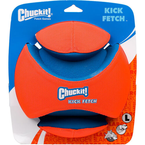Chuckit! Dog KICK FETCH Durable Canvas Toy Ball Will Not Deflate LARGE 8-inch - Picture 1 of 10