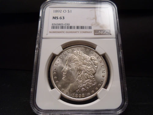 1892-O MS63 Morgan Silver Dollar NGC Certified - White