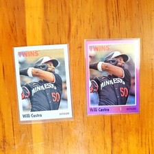 2024 Topps Archives Baseball Pink Foil Border + Base Pair #190 Willi Castro Will