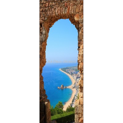 Stickers trompe l/'oeil déco Vue sur mer réf 1530