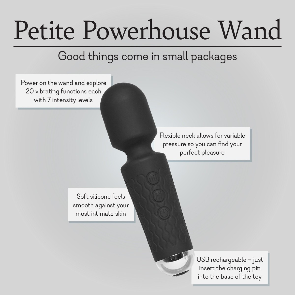 Pure Romance- Petite Powerhouse Wand- New Release Product! Limited  Quantities!