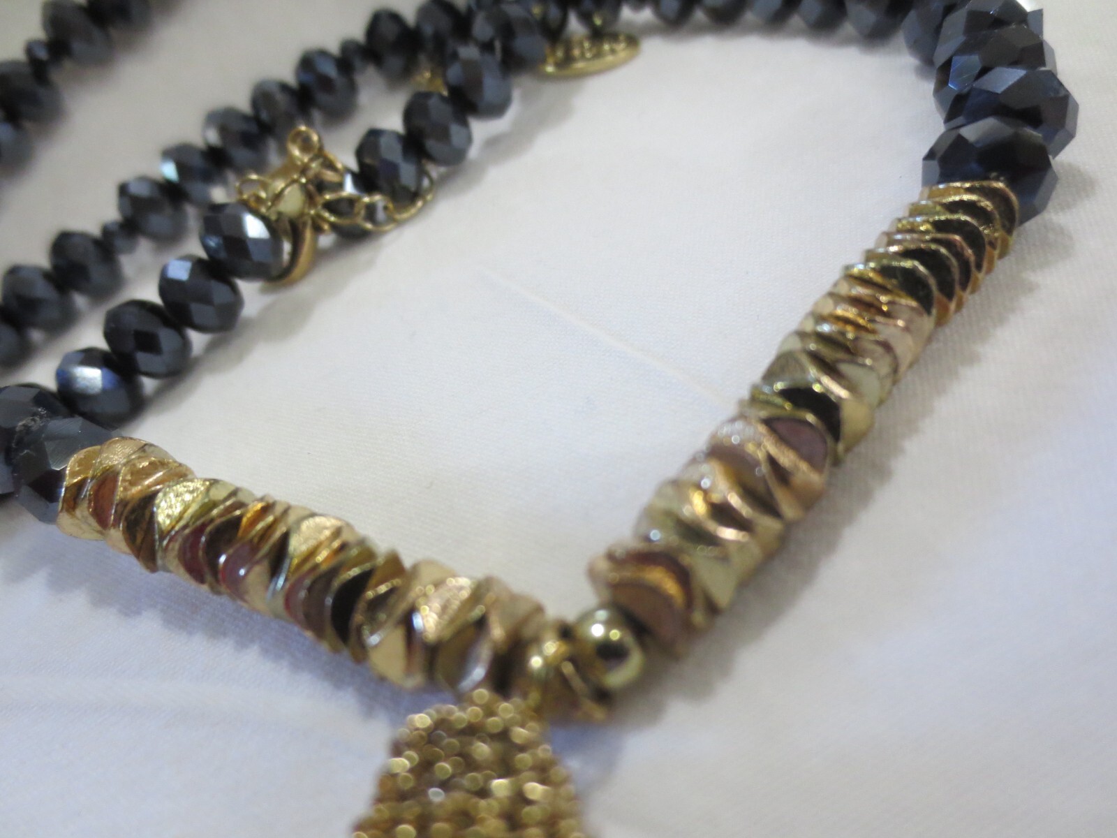 Stella & Ruby Black AB beaded statement necklace … - image 3