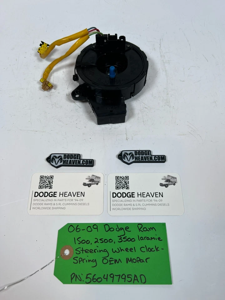 Reloj de volante OEM 2006-2009 Dodge Ram 1500 2500 3500 - resorte 56049795AD Foto 2 de 4