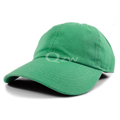 Plain Solid Polo Style Baseball Hat Washed Cotton Adjustable Cap Mens Womens