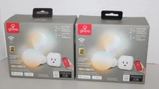 2 Boxes Globe Wi-Fi Smart 60w Bulbs & Plugs Tunable Dimmable A19 E26 Base - New