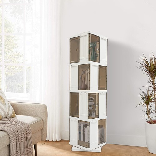 4-Tier Rotating Bookshelf, Book Storage Shelf, Floor Standing Rotating Bookcase - Picture 11 of 16