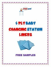 500ct Blue Changing Station Generic Baby Koala Liners 4 Ply Liners 18x13"