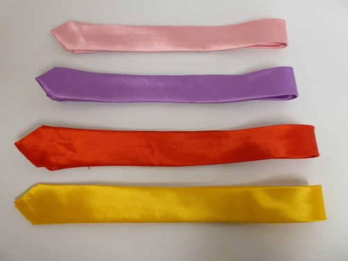 Men's Slim/Skinny Solid Colour Wedding Party Neck Tie - Yellow - Picture 2 of 2