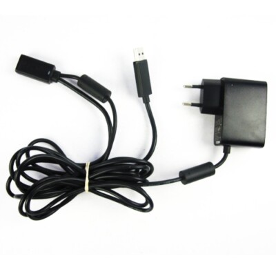 Original Xbox 360 USB-Kabel Kinect Sensor Netzteil / Adapter / Ladegerät in Schw