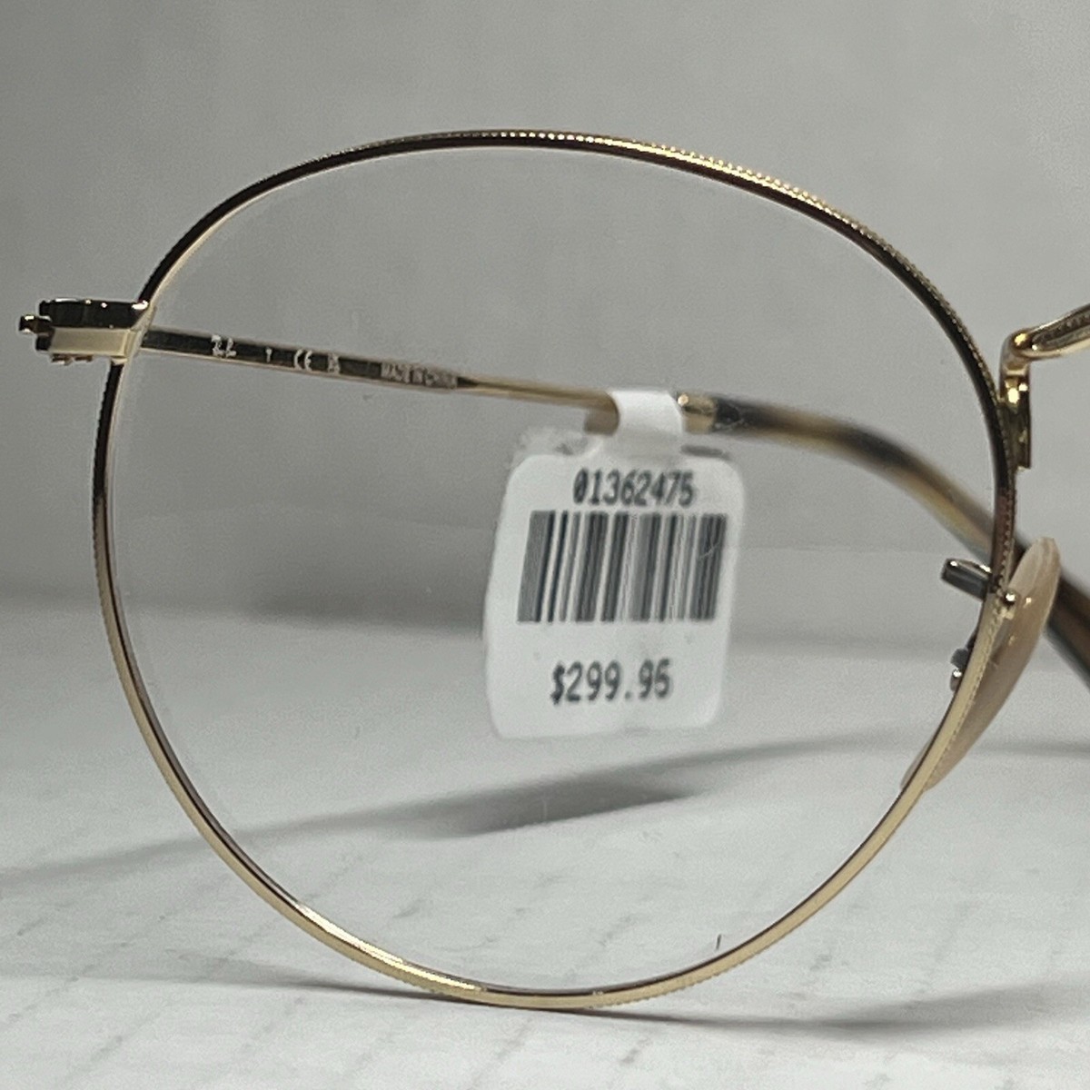 Ray Ban RB3447V 2500 Unisex Gold Square Designer Eyeglasses