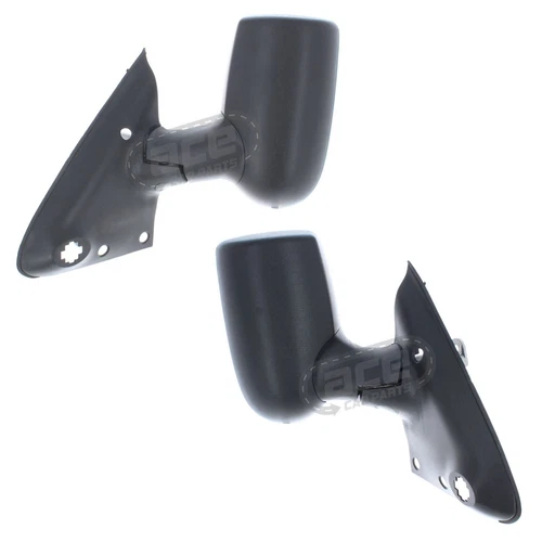 Manual Short Arm Wing Door Mirrors Ford Transit Mk6 Mk7 Van 2000-2014 Black Pair