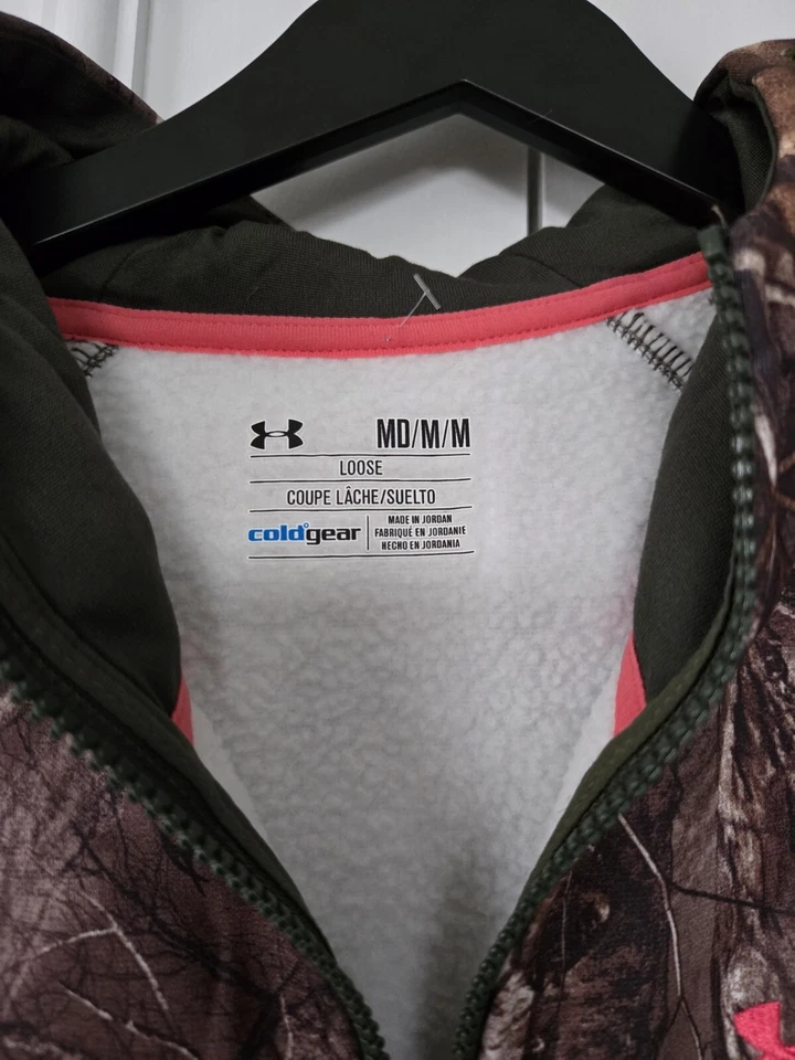 Mujer Under Armour Realtree Storm Camuflada Chaqueta Mediana con Capucha Xtra Polar Foto 3 de 4