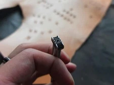 Stainless Steel leather craft rhombus center Geometric basket weave Stamp Tool