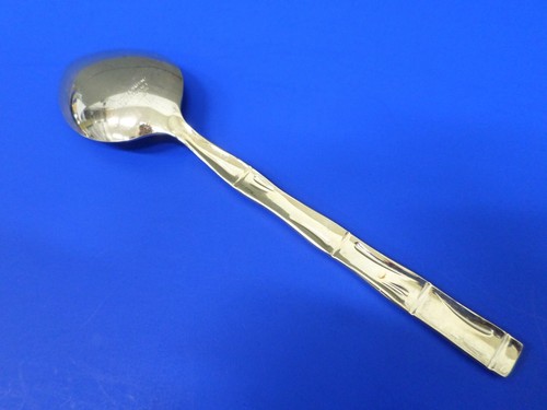 6 - Reed & Barton Rebacraft GOLDEN ROYAL BAMBOO Gold Electroplate SOUP SPOONS - Picture 7 of 8