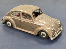 Vintage Bandai Gold VW Volkswagen Beetle 1950s /1960s Japan Friction Tin Toy Car