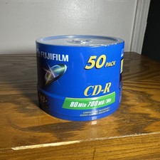 Fujifilm CD-R 80min 700MB/Mo up to 48X write speed 50 pack New Sealed