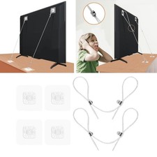 TV Secure Straps with Sticker Adjustable Baby Proofing Secure Furniture Wall