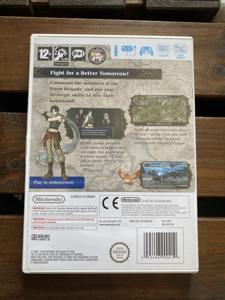 Fire Emblem Radiant Dawn Nintendo Wii PAL Complete in Box