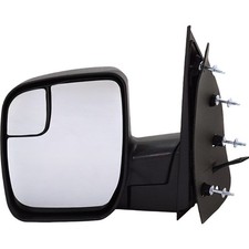 Power Mirror For 2010-2014 Econoline Van Driver Side Textured Black 4 Bolt