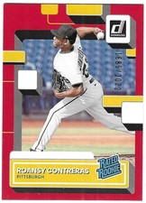Roansy Contreras 2022 PANINI DONRUSS BASEBALL RED PARALLEL ROOKIE CARD #74 RC SP. rookie card picture