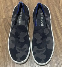 Rothy  s Camo Sneakers Back Stripe Loafers Women  s Knit Flat Shoes 6.5 Driver