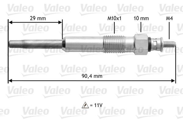 Valeo 345101 GlüHkerze FüR Dacia Mitsubishi Passend FüR Nissan Opel Renault-image