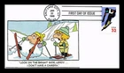 US COVER ALPINE SKIING WINTER SPORTS FIRST DAY ISSUE COMICAL CACHET 11 OF 15