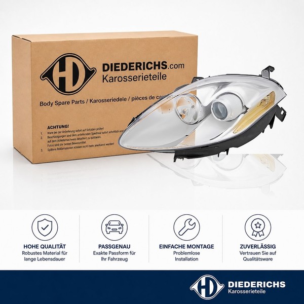 Hauptscheinwerfer Links Diederichs 3463081 FÜR Fiat Frontscheinwerfer Frontlicht-image