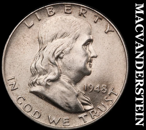1948 Silver Franklin Half Dollar - FBL - Choice Gem Brilliant Unc  #i155