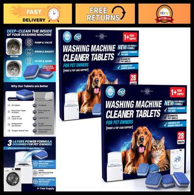 #ad #ad Washing Machine Cleaner Tablets for Pet Owners 56 Pack Deep Clean Septic Saf $40.99