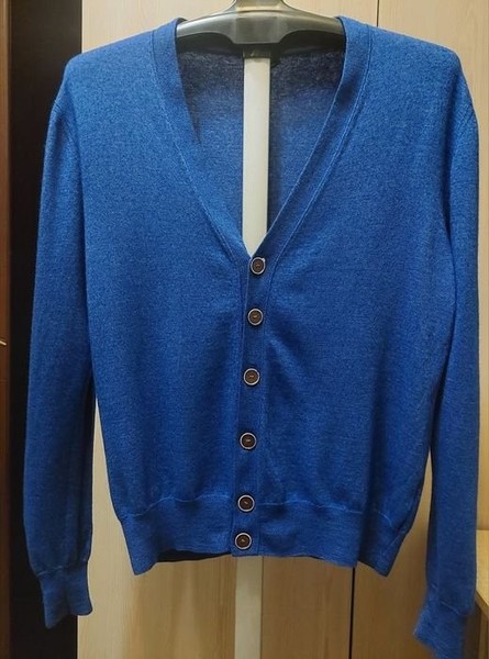 Women Windsor Cardigan Navy Wool 38
