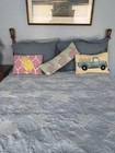 Spring Easter Hooked Wool Decorative Throw Pillows. Set Of 3