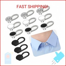 KUNTAERY 12 PCS Shirt Collar Button Extenders, Comfortable Neck Button Extender